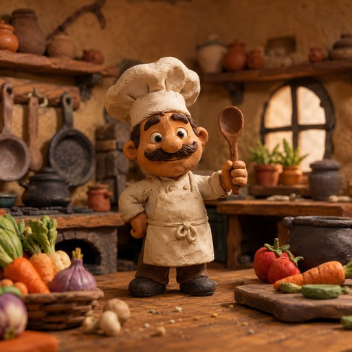 Claymation style — real generated sample